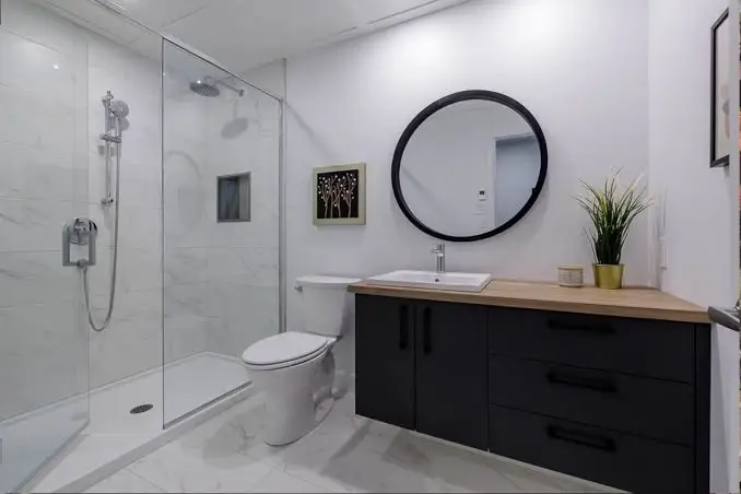 Bathroom interior before a regular cleaning visit