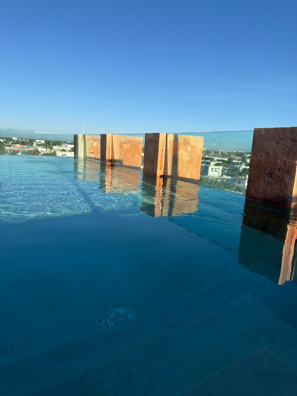 Kabax rooftop swimming pool overlooking Playa del Carmen