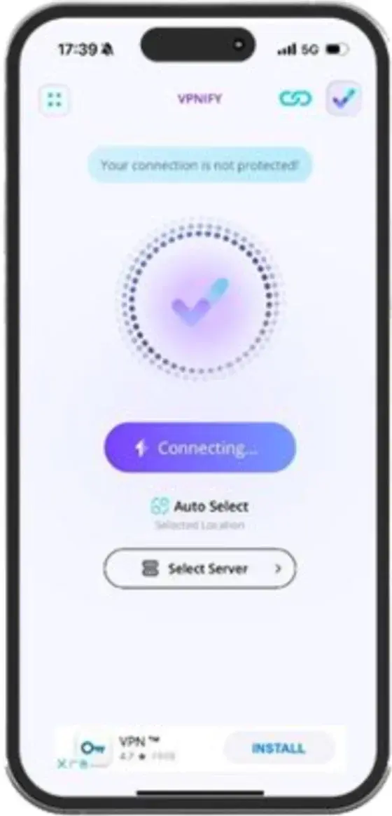 Banner placement in VPNify