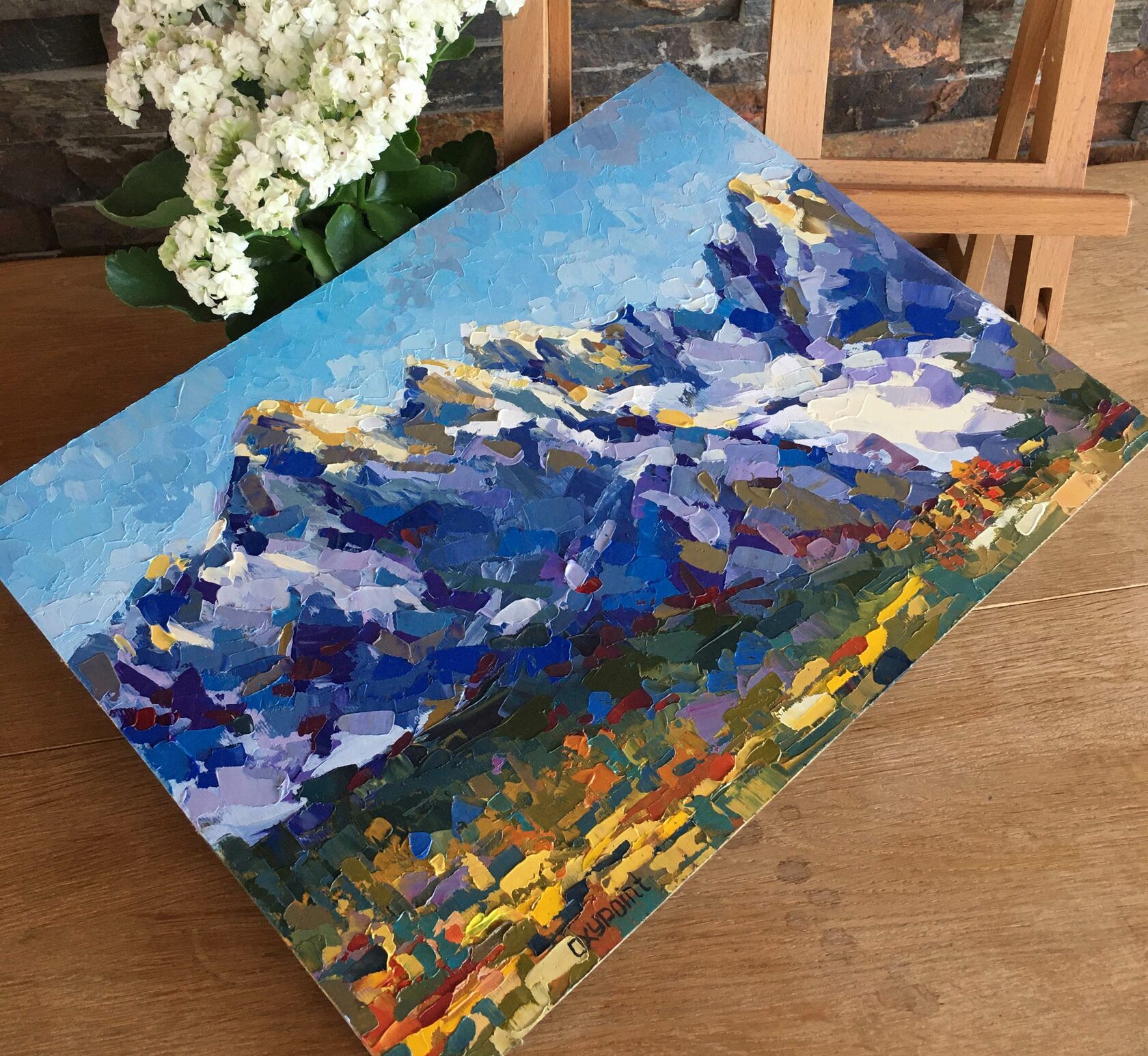 Mountains oil painting for sale, Alps