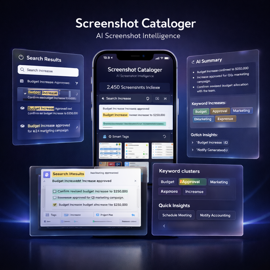 Smart Screenshot Cataloger interface preview