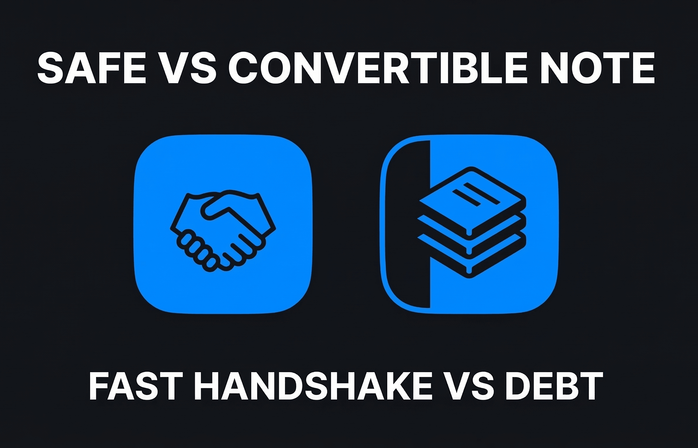 Safe vs Convertible Note Fast Handshake vs Debt