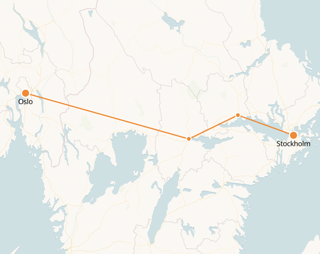 travel from stockholm to oslo