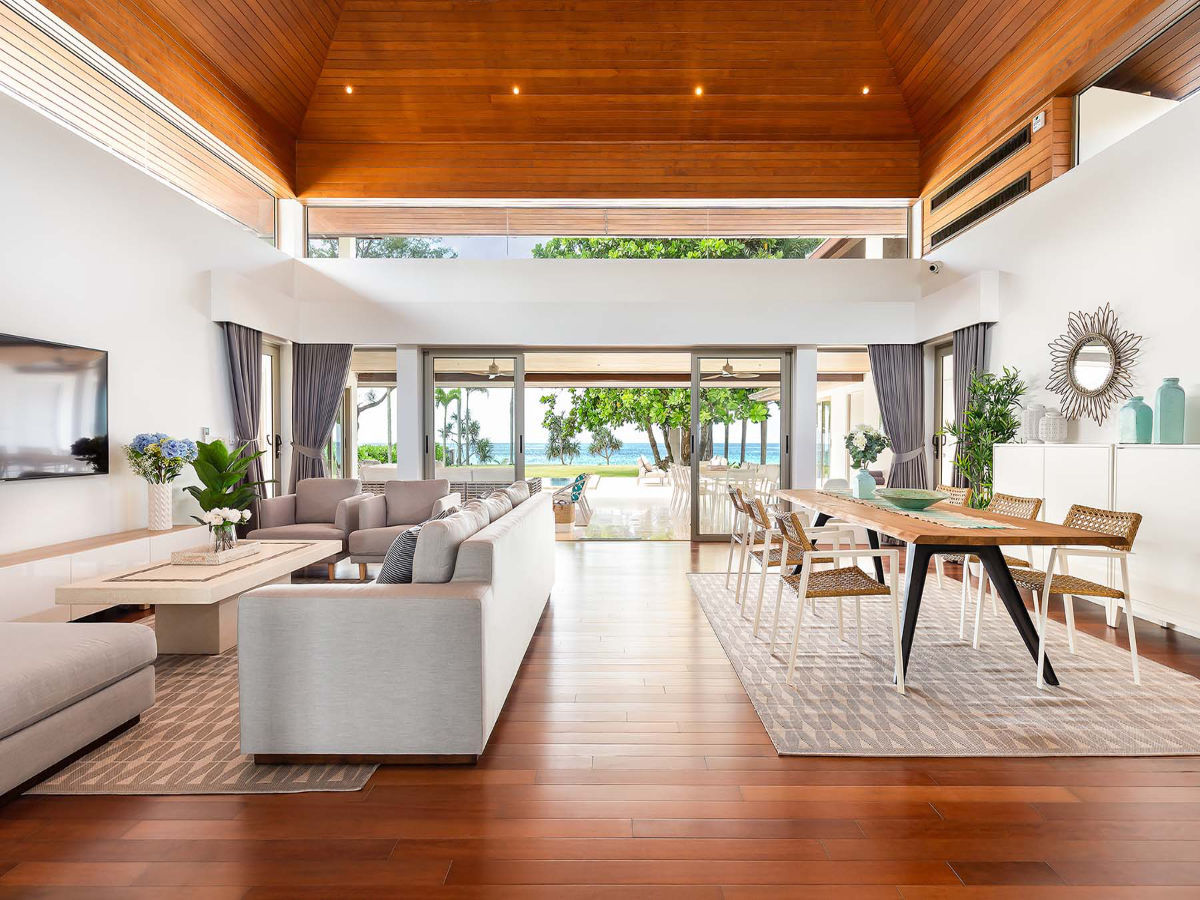 Open-plan living area, Villa Sand