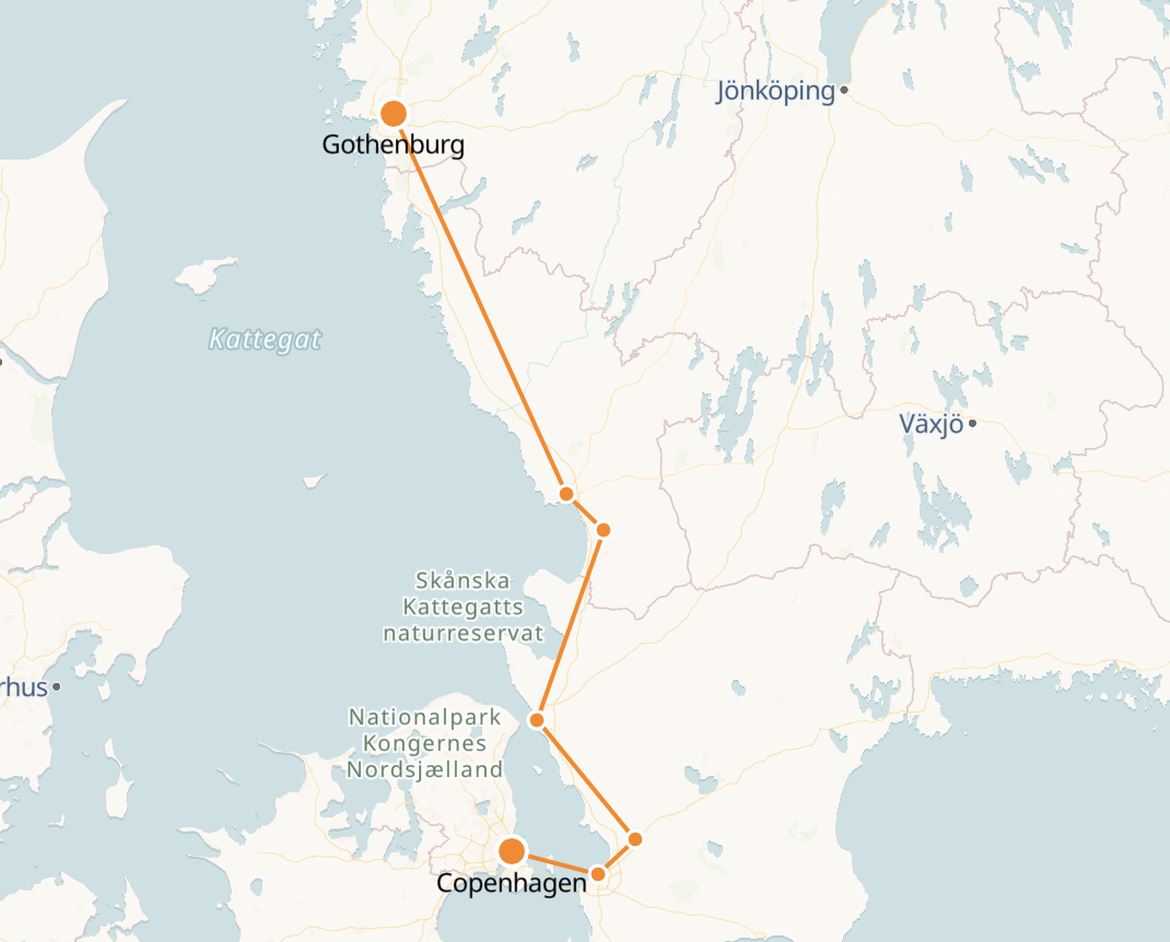 Copenhagen to Gothenburg Train Price & Schedule SCANDIC TRAINS