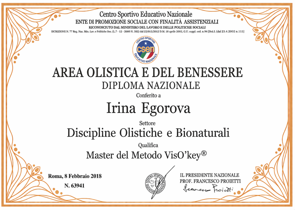 Diploma Accademia VisO'key