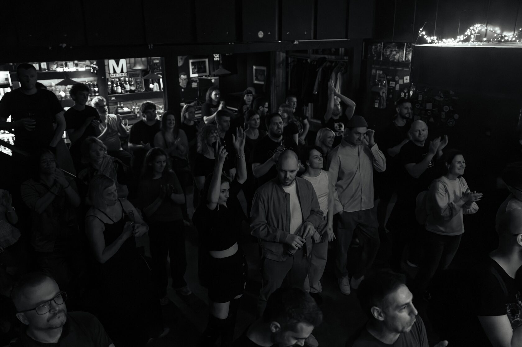 Crowd dancing at the venue
