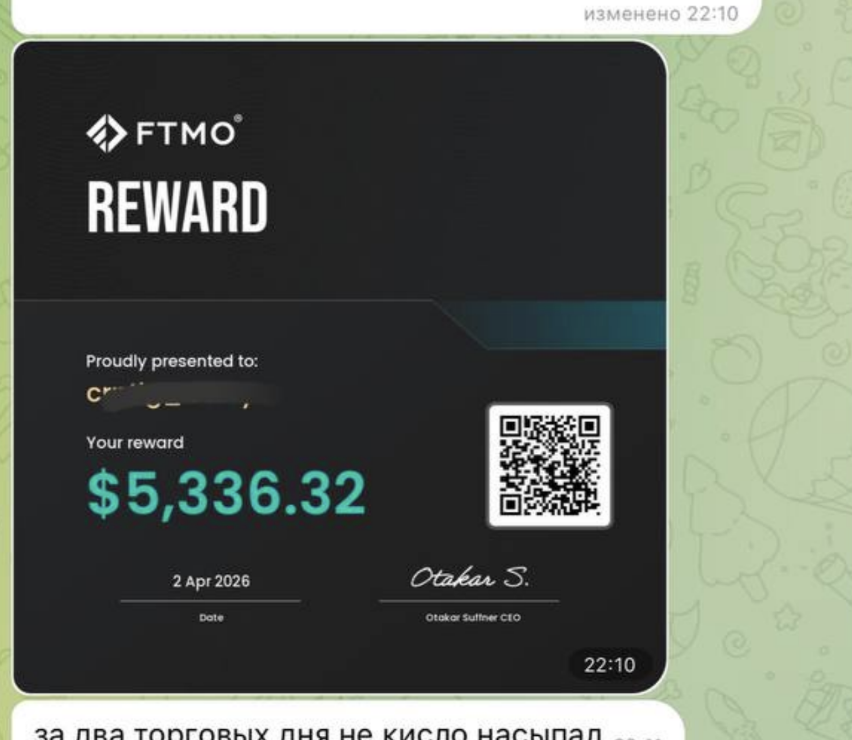 FTMO Reward $5,336.32