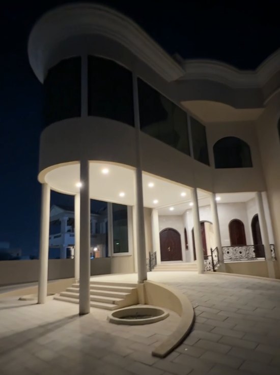 Ras Al Khaimah Villa · Omar — villa exterior at night