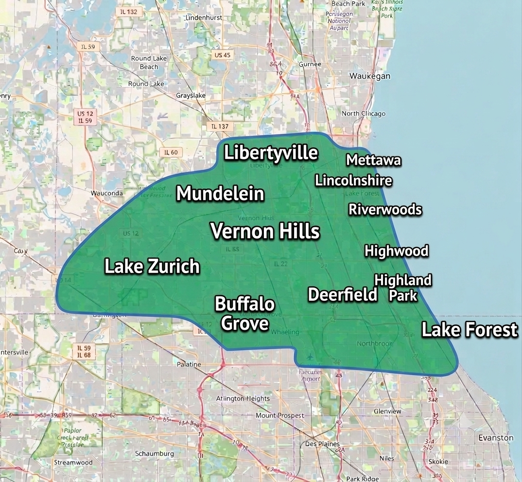 Dog service area map
