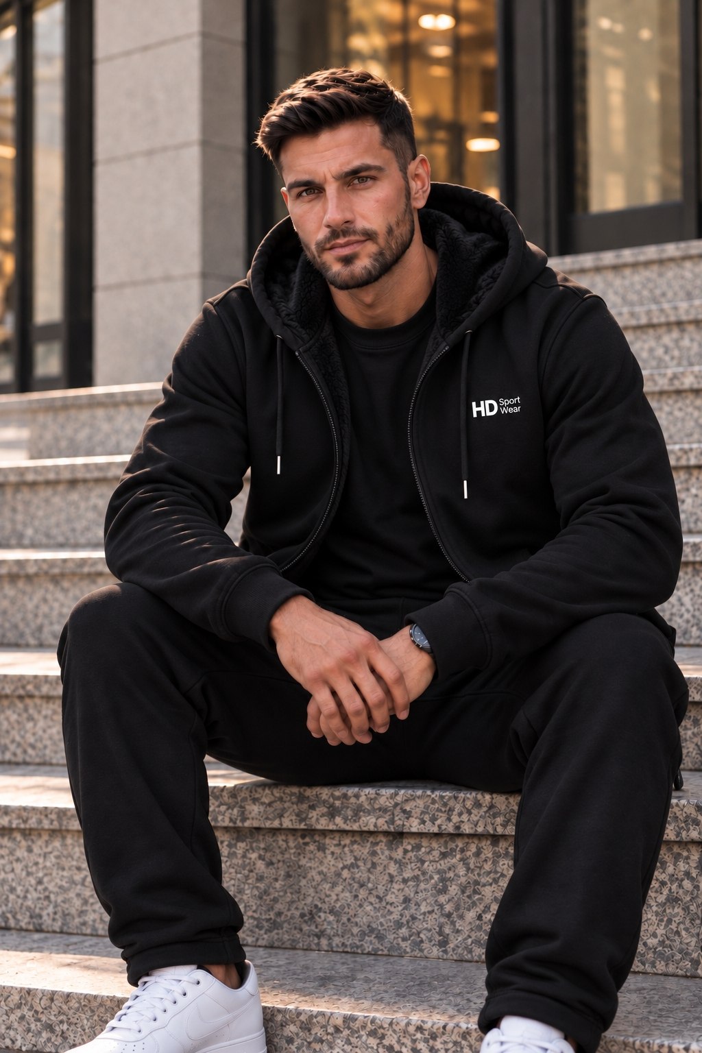 Чоловічий зимовий костюм HD Sport Wear на моделі
