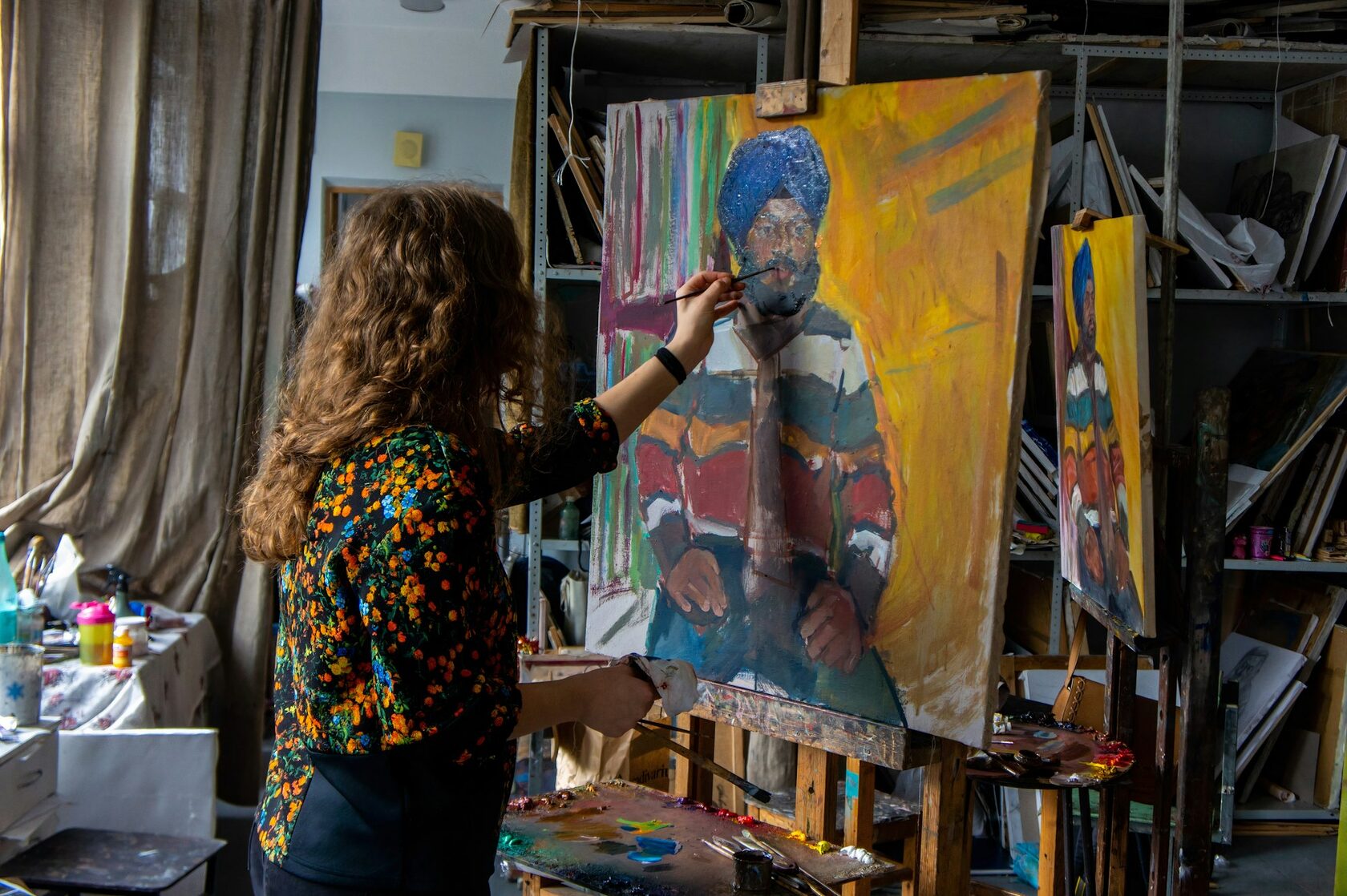 Tamara Lović in her studio