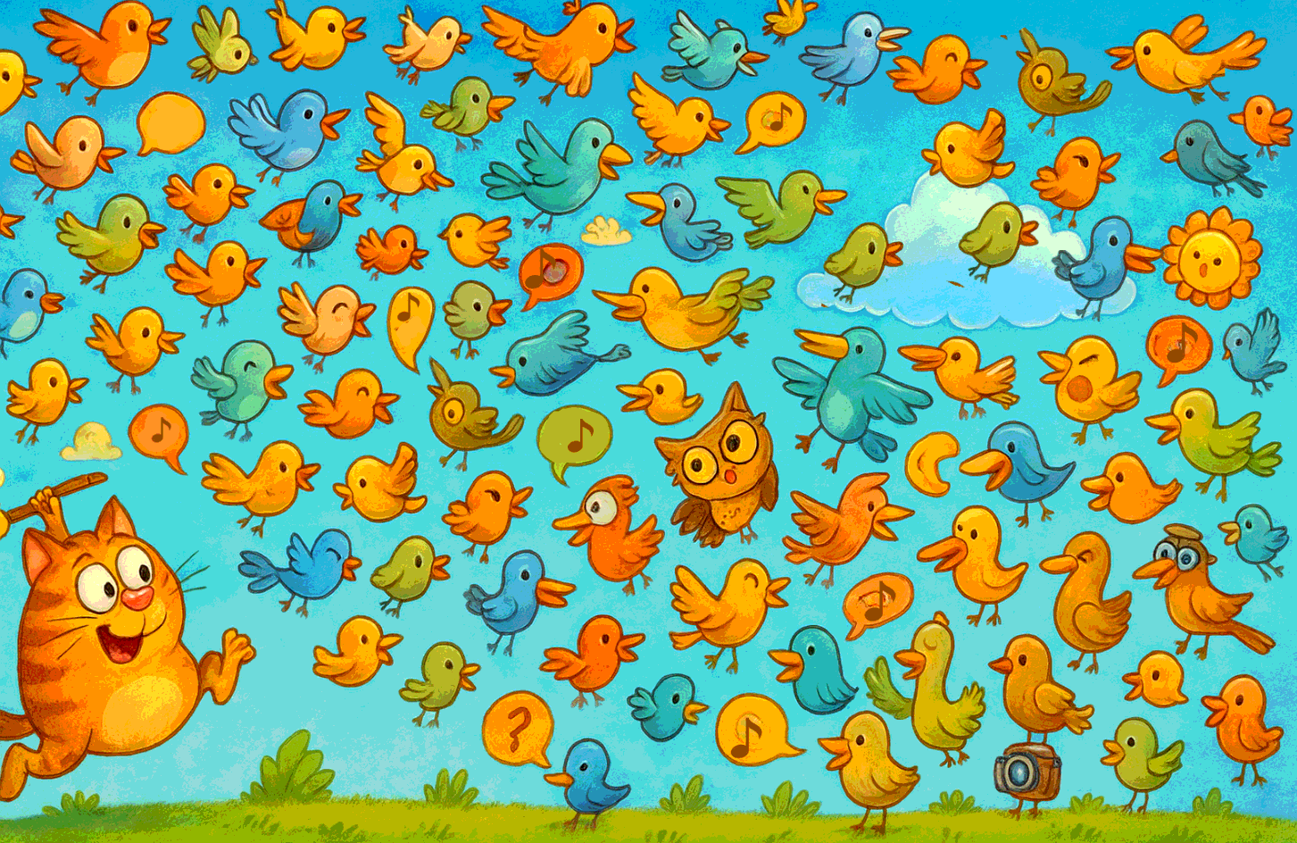 Сколько птиц поёт?
