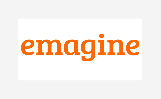 logo de l'entreprise Emagine ayant et opté pour level up event agence événementielle en ile de France afin de réaliser une activité pour un team building