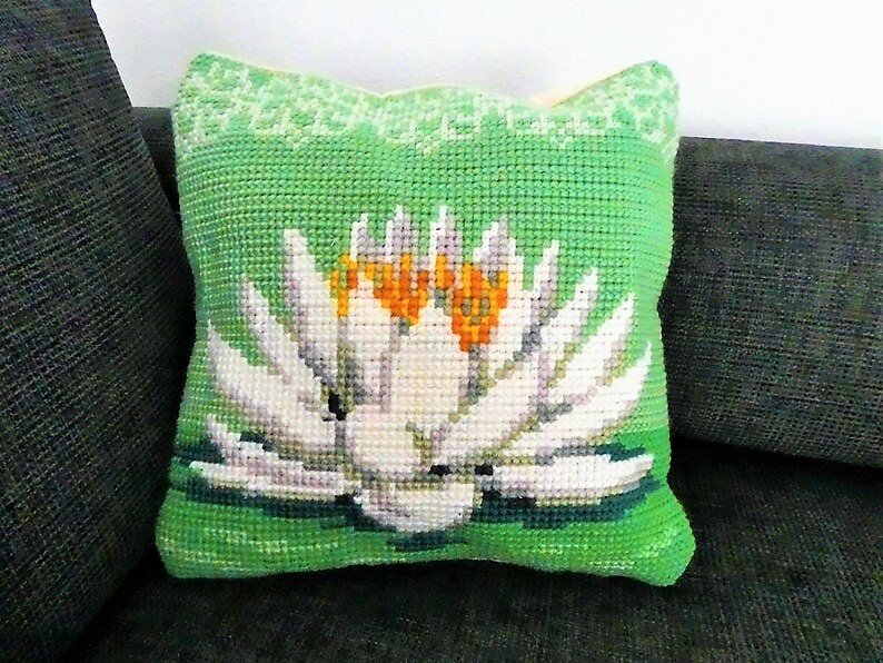 Lotus flower pillow case handcraft deco living