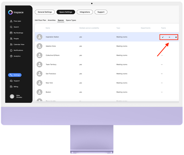 Guide: Spaces | inspace Help Center