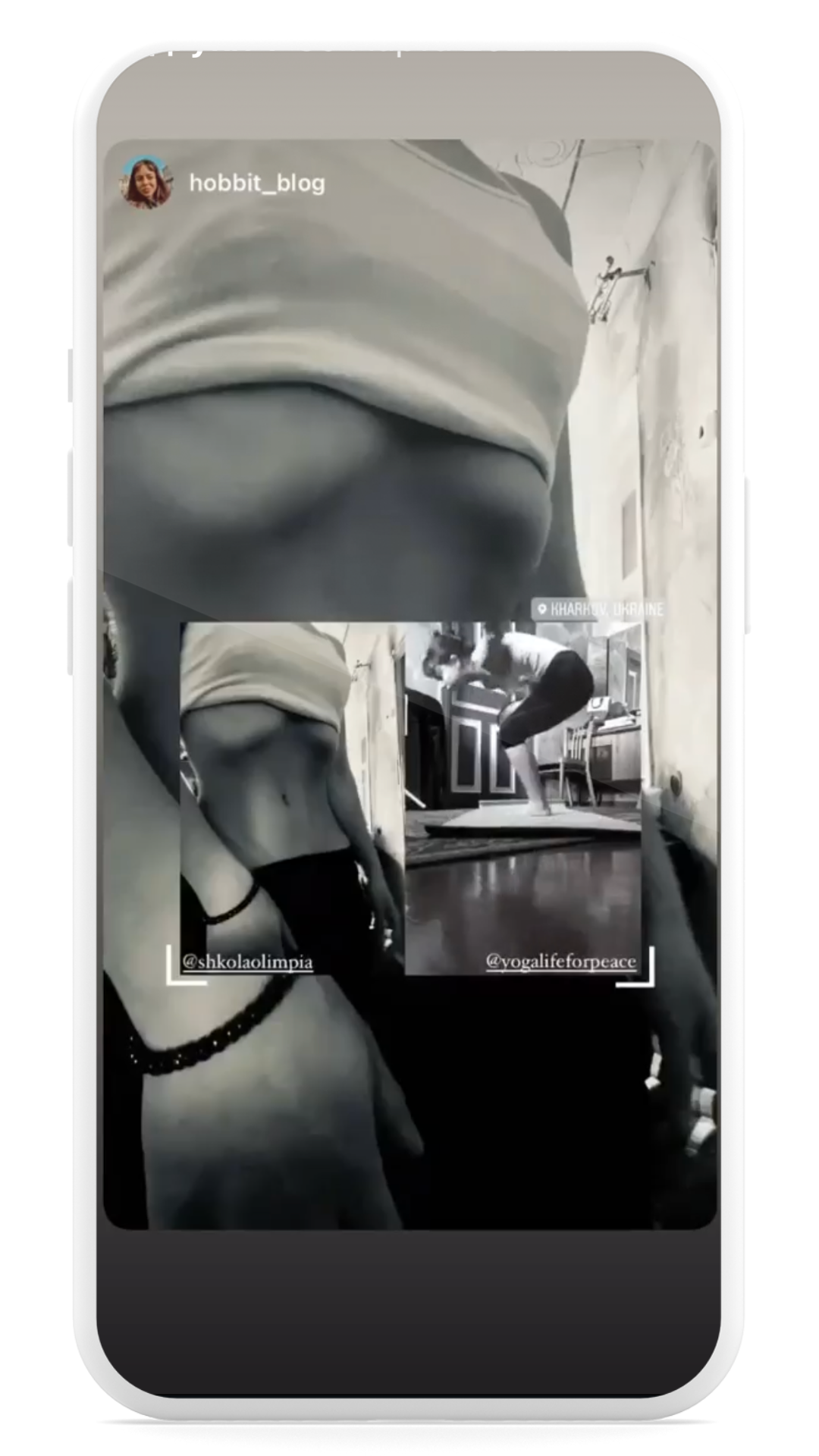 Відмітка студента школи Олімпія в Instagram