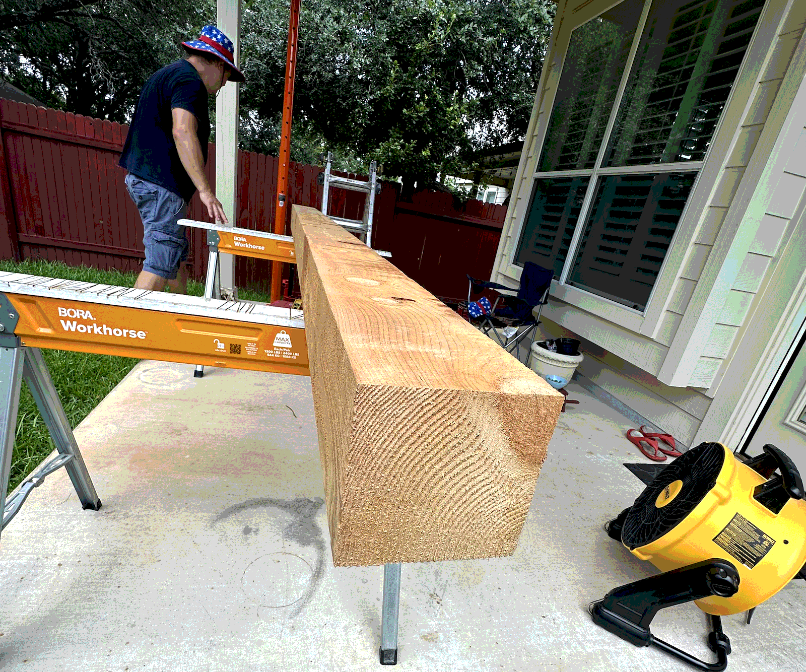 Porch and patio post replacement with solid cedar posts by Kir Remodeling