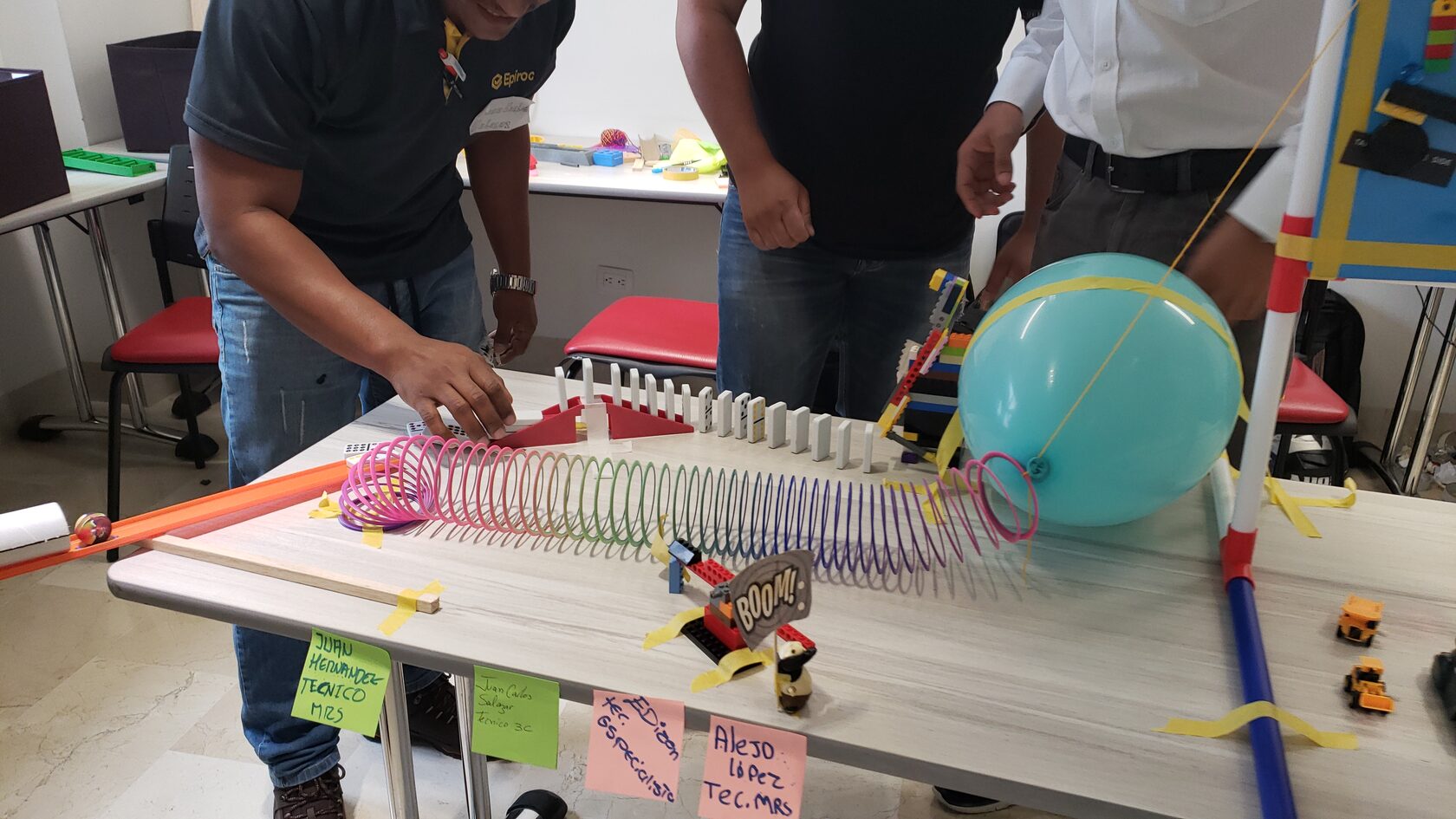 Máquina de Goldberg · experiencia real GoTraining 5