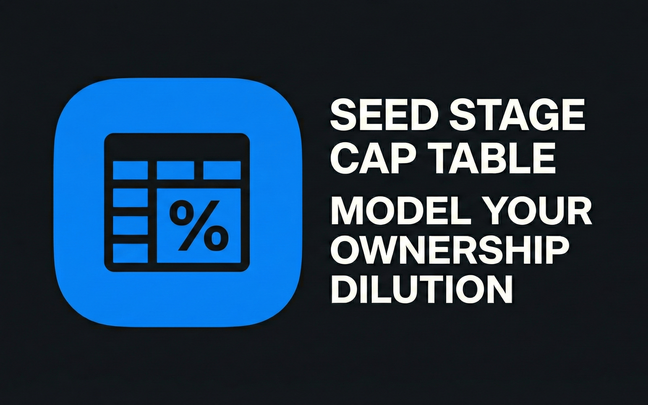 Seed Stage Cap Table Model Your Ownership Dilution