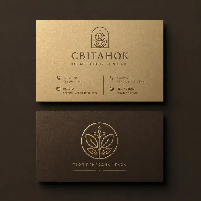 “Svitanok” business card design
