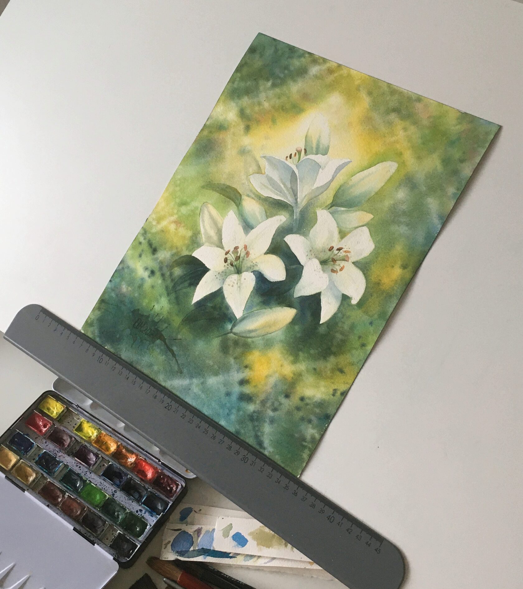 Lily Watercolor Painting