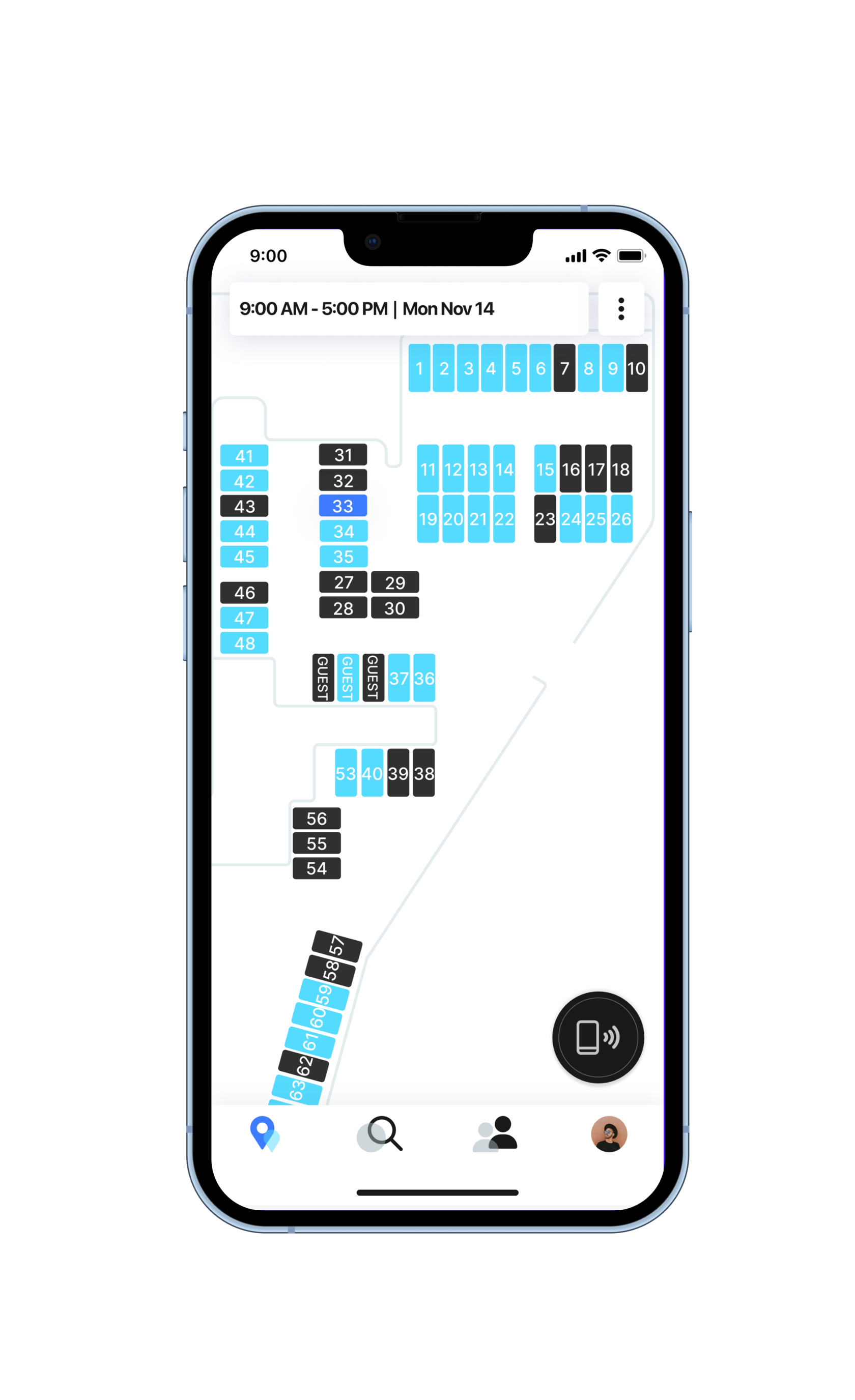 inspace's parking management app makes finding and booking a company-owned or lease spot easy
