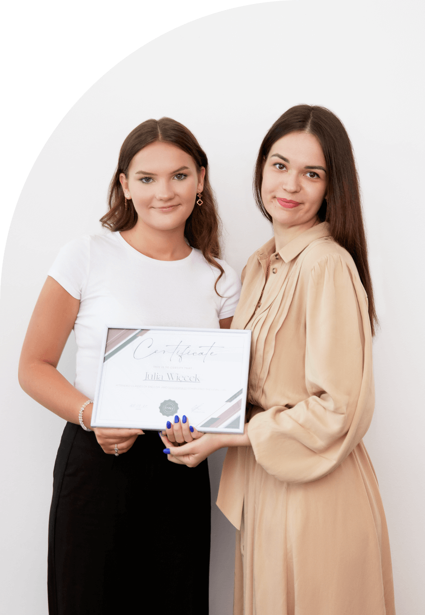 Zajęcia z angielskiego dyplom ukończenia kursu