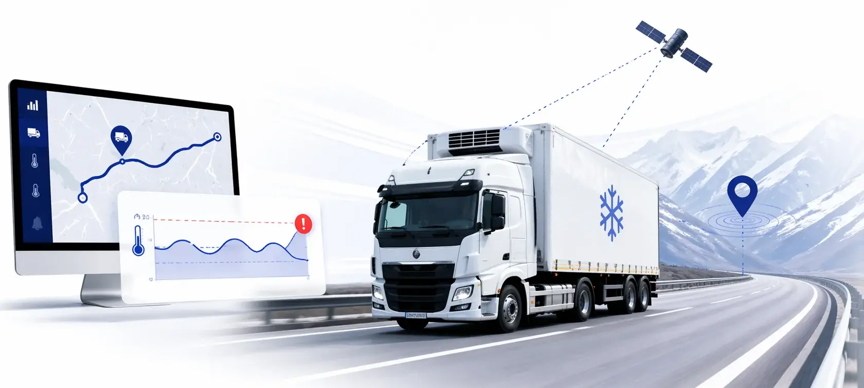 Kühltransport mit GPS- und Temperaturüberwachung