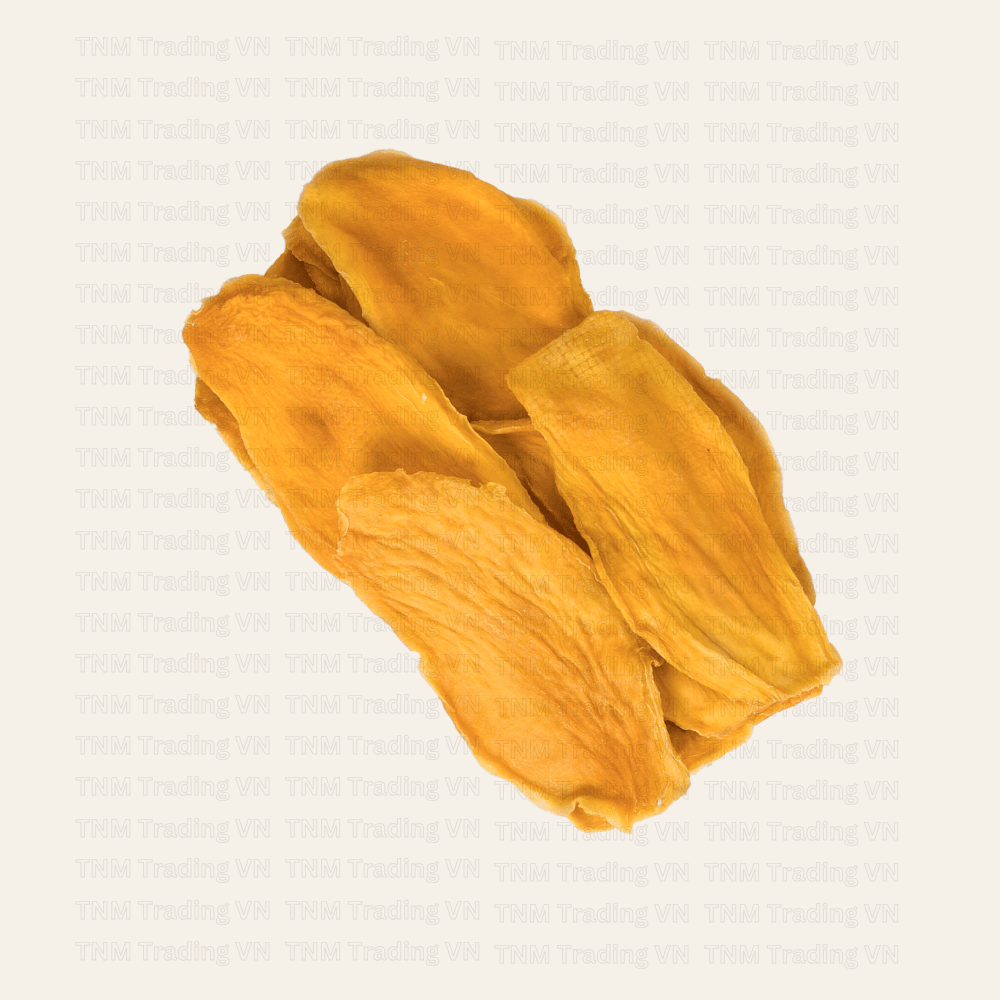 Close-up group of soft dried mango slices with no added sugar