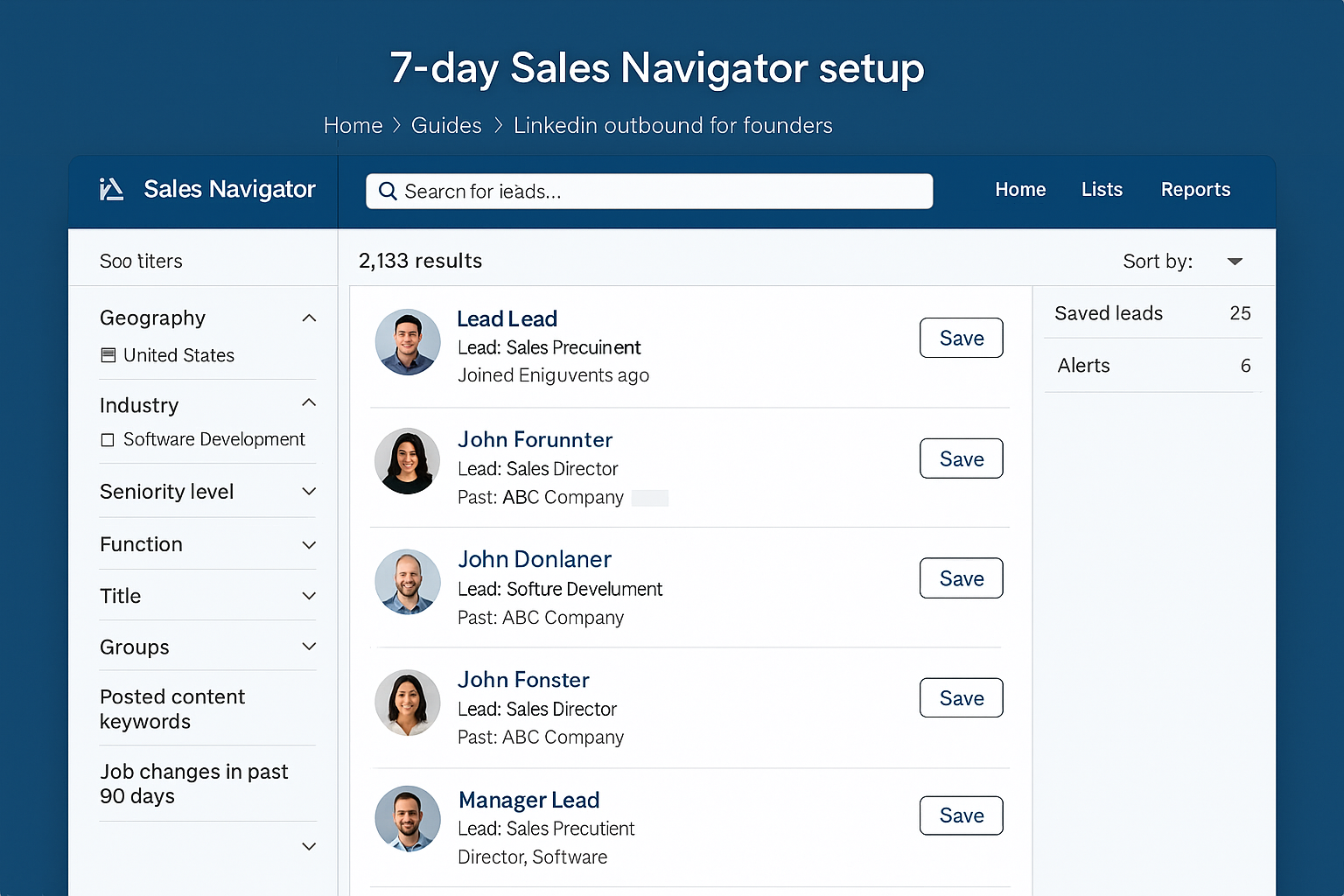 Checklist for LinkedIn outbound for founders