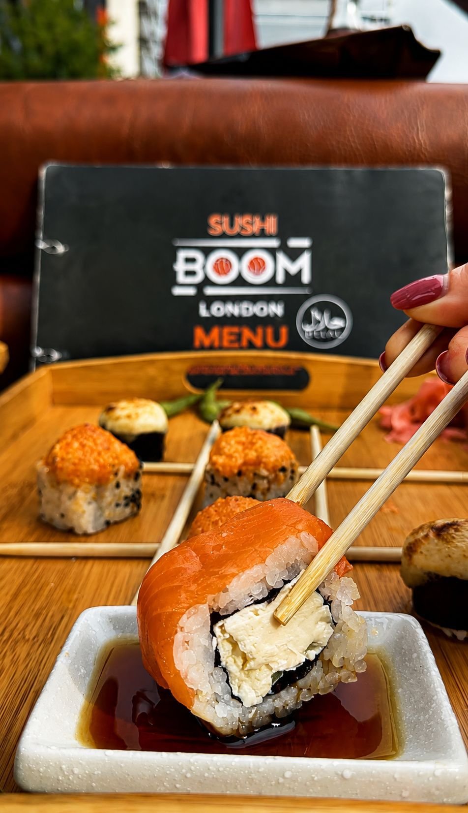 Sushi Boom boat tray detail