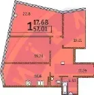 3-комнатные планировка Costa Fontana — вариант 1