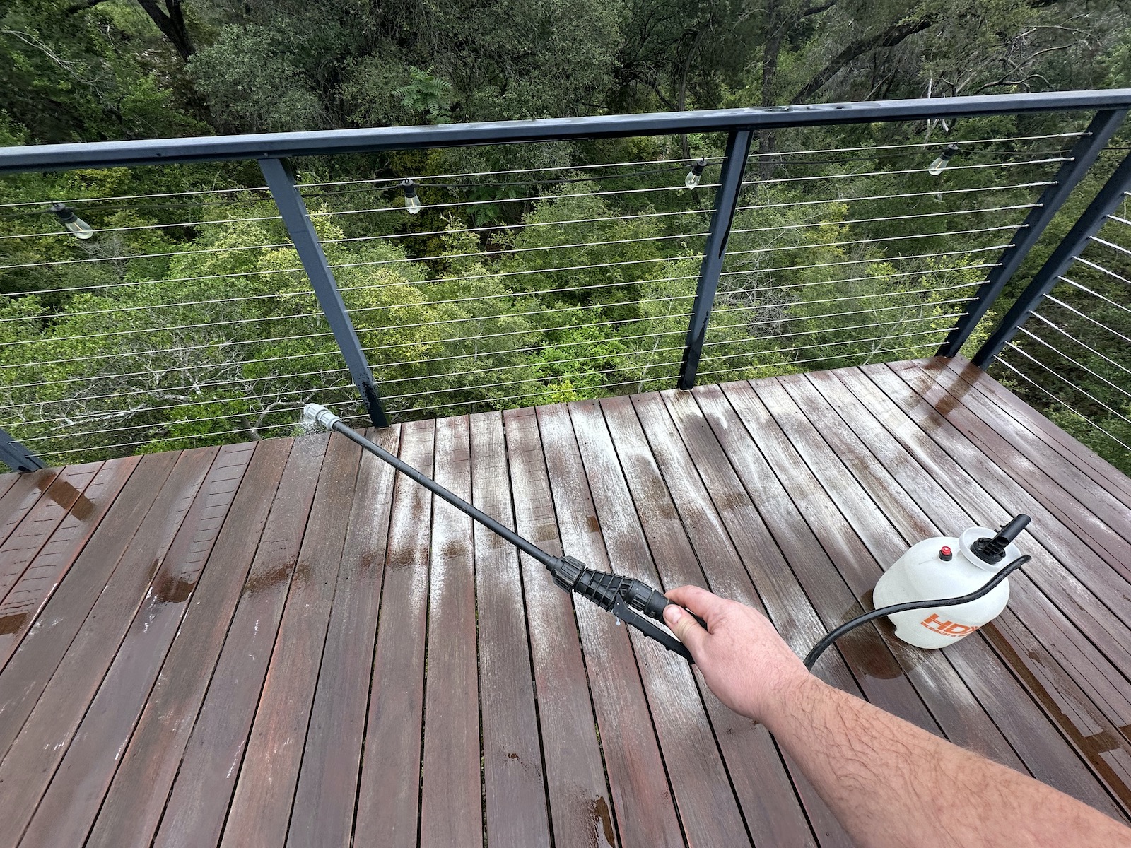 Additional IPE deck zone during restoration in West Lake Hills TX