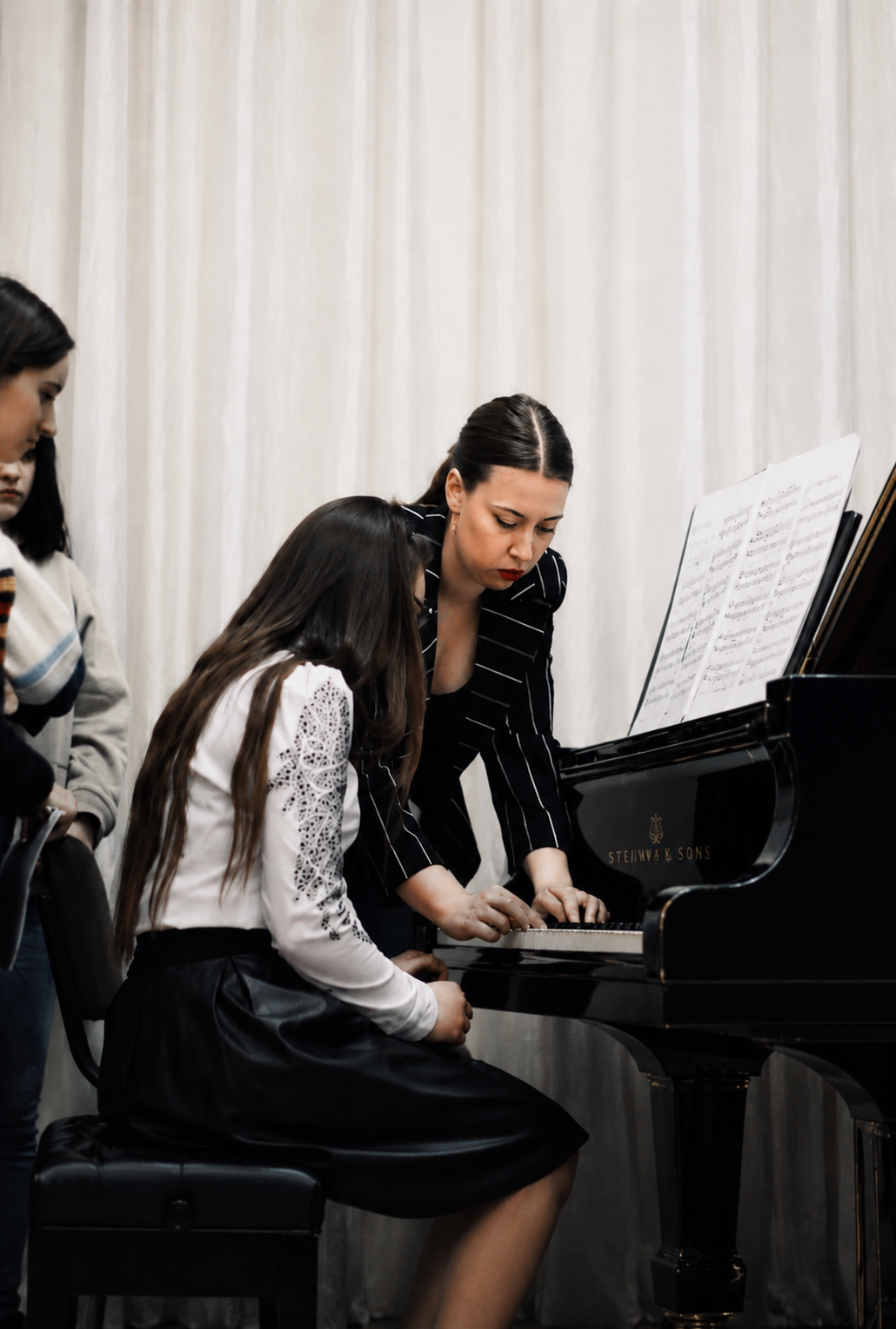 Diana Zuieva conducting a student during a lesson