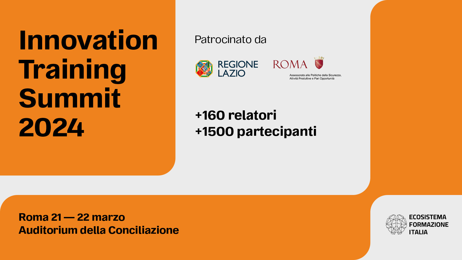 Innovation Training Summit, 21-22 marzo 2024, Roma