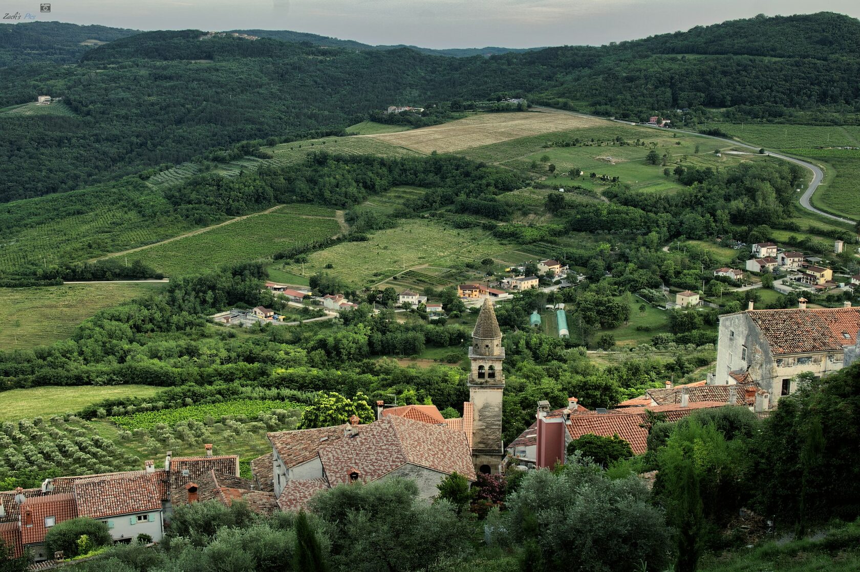 The hilltop town of Buzet in Istria, Croatia