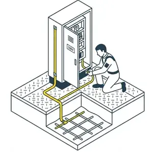 Ilustrație 2D – sistem de împământare hală industrială Chișinău