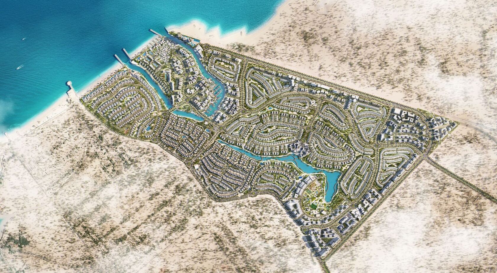 Unrivaled Nature First Masterplan - Green spaces and central lagoon