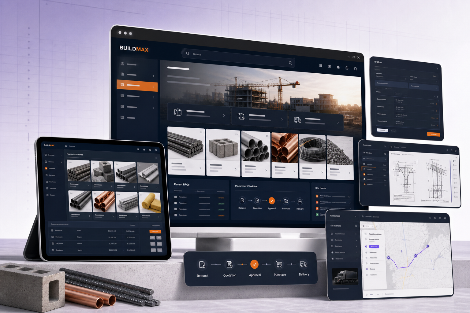 BUILDMAX construction procurement website project