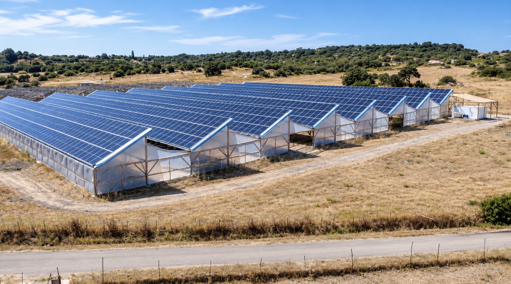 Vista panoramica del campo solare