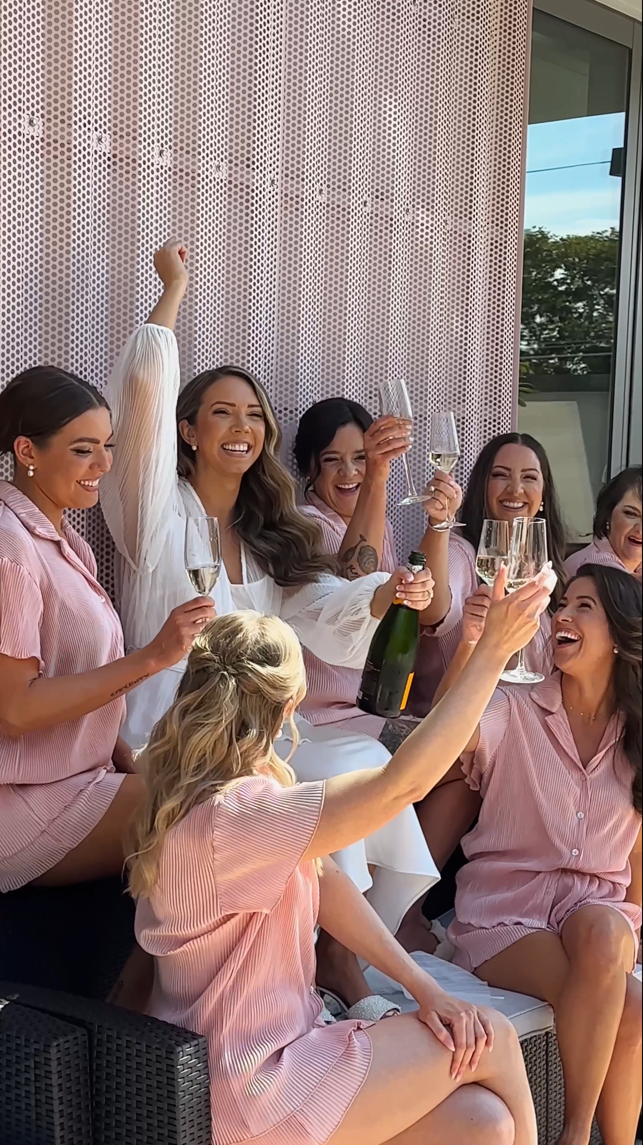 bride and bridesmaids