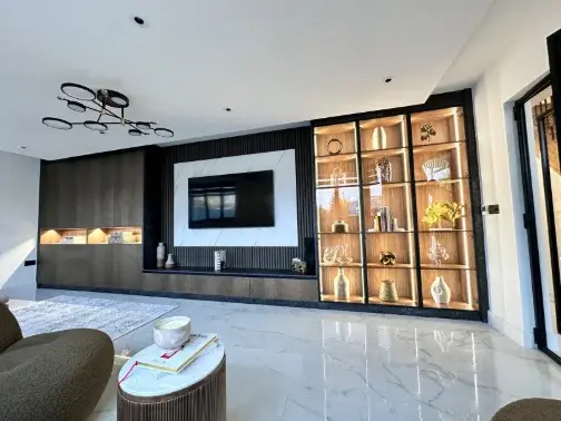 Custom media wall installation Peterborough