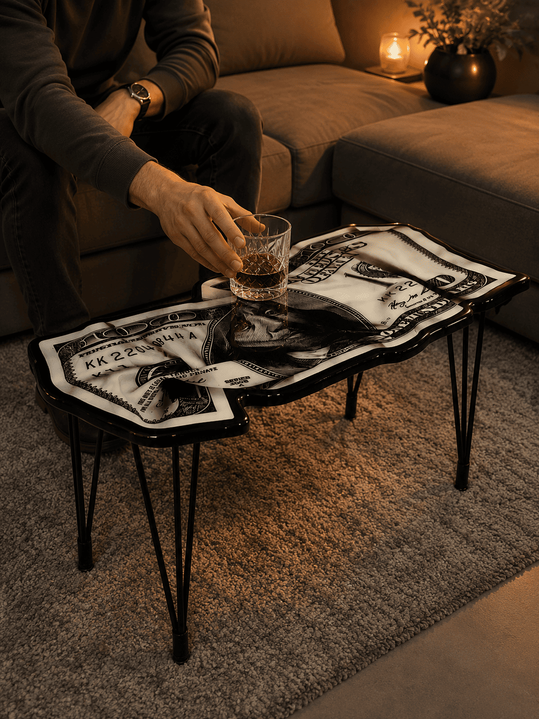 Журнальний столик з епоксидної смоли WOW Table