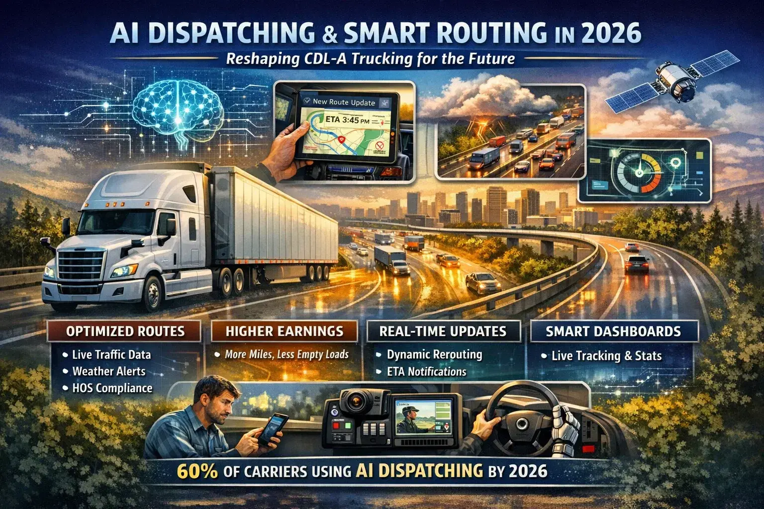 Advanced AI routing and logistics dashboard