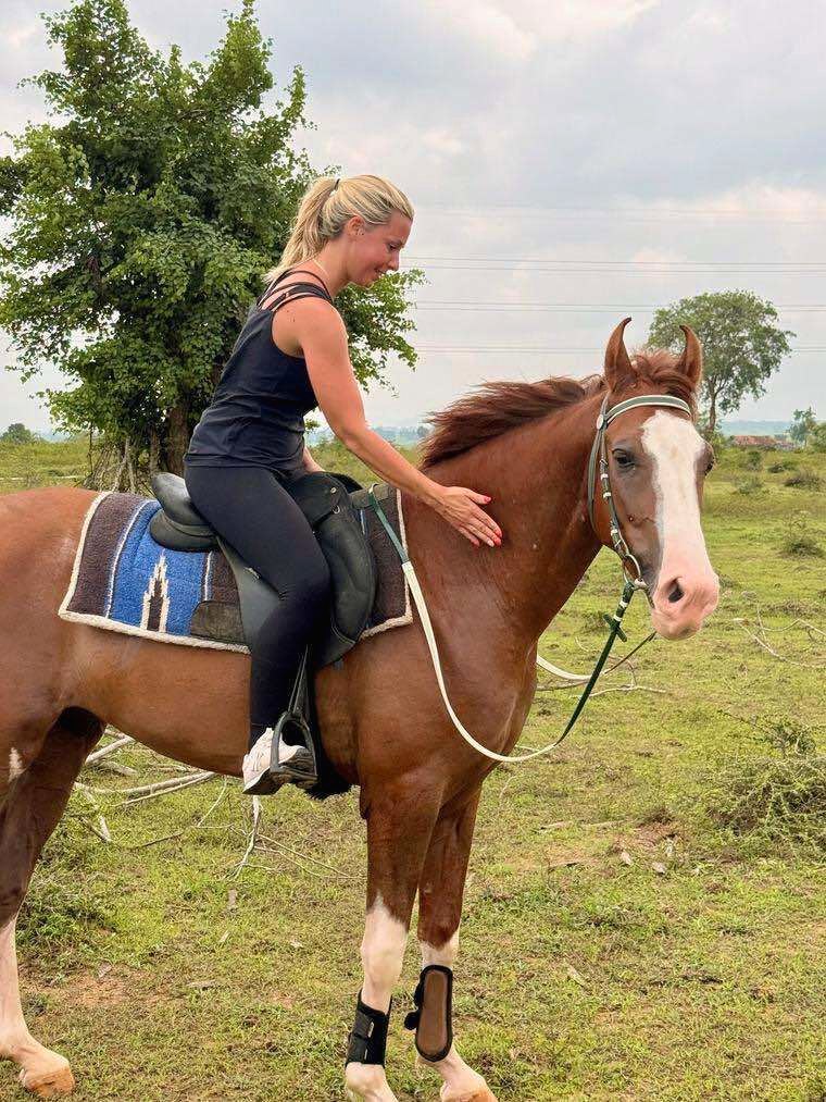 A rider working with a Ranch horse.