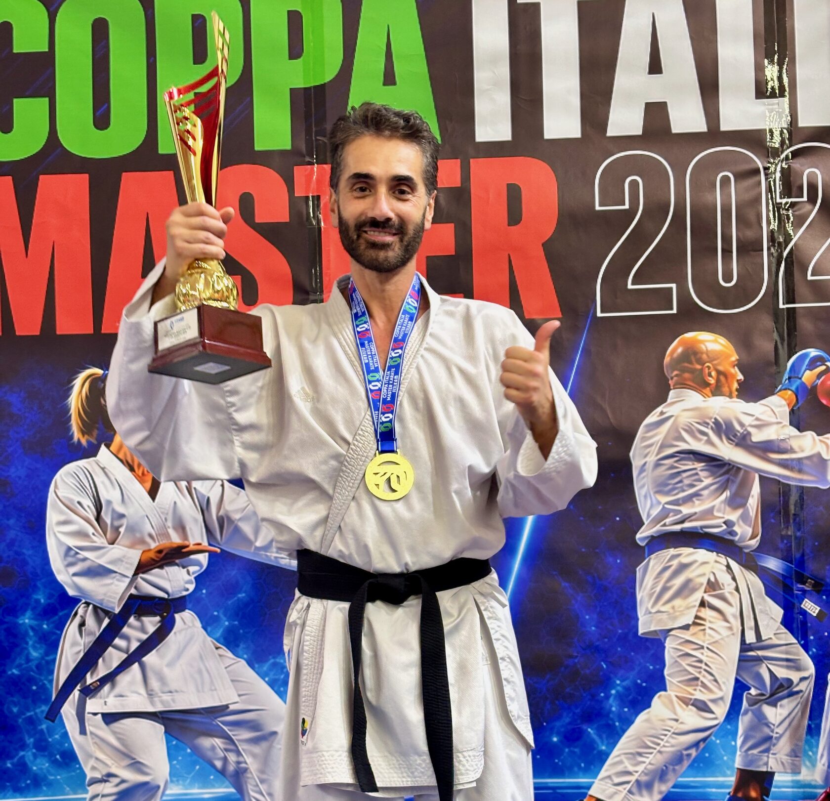 Valerio Bianchi sul podio alla Coppa Italia Master