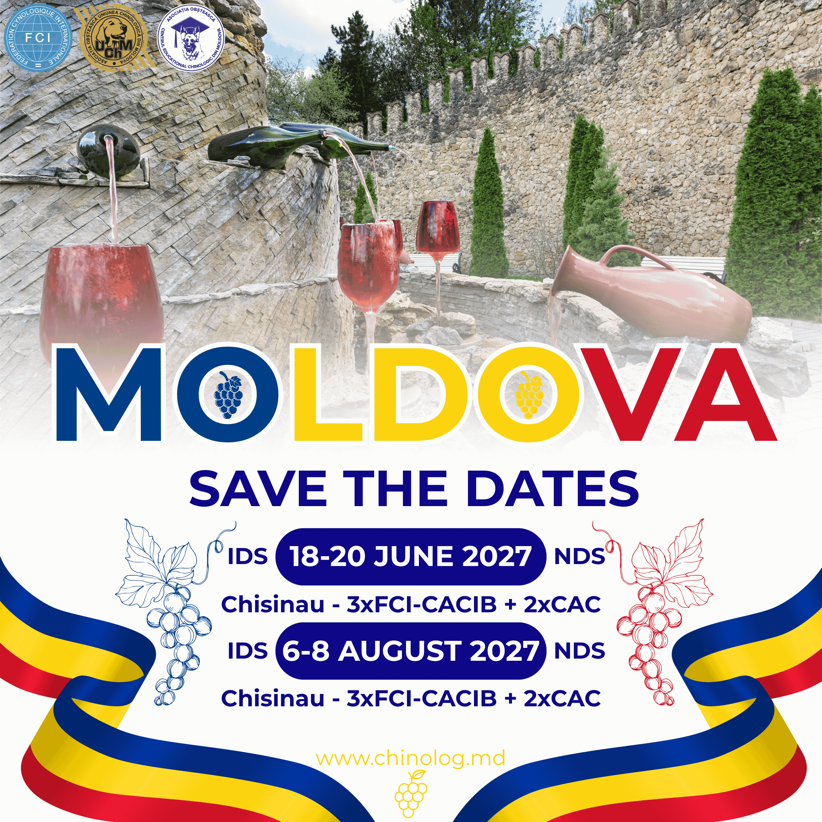 Moldova Dog Shows 2027 — 18–20 June and 6–8 August 2027