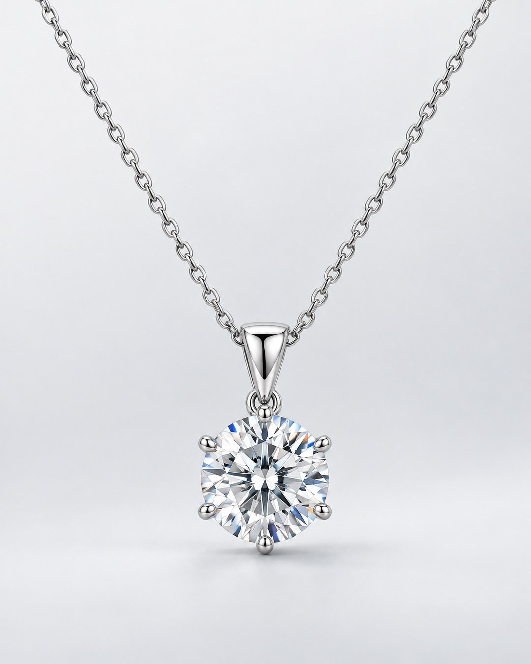 Asscher Solitaire VVS1 Pendant ICED KYIV