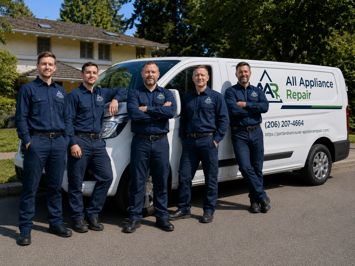 Appliance repair technicians ready for service